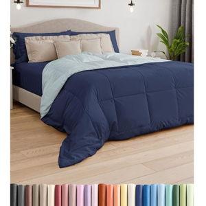 King Size, Navy Blue/SkyBlue Alternative Down Comforter