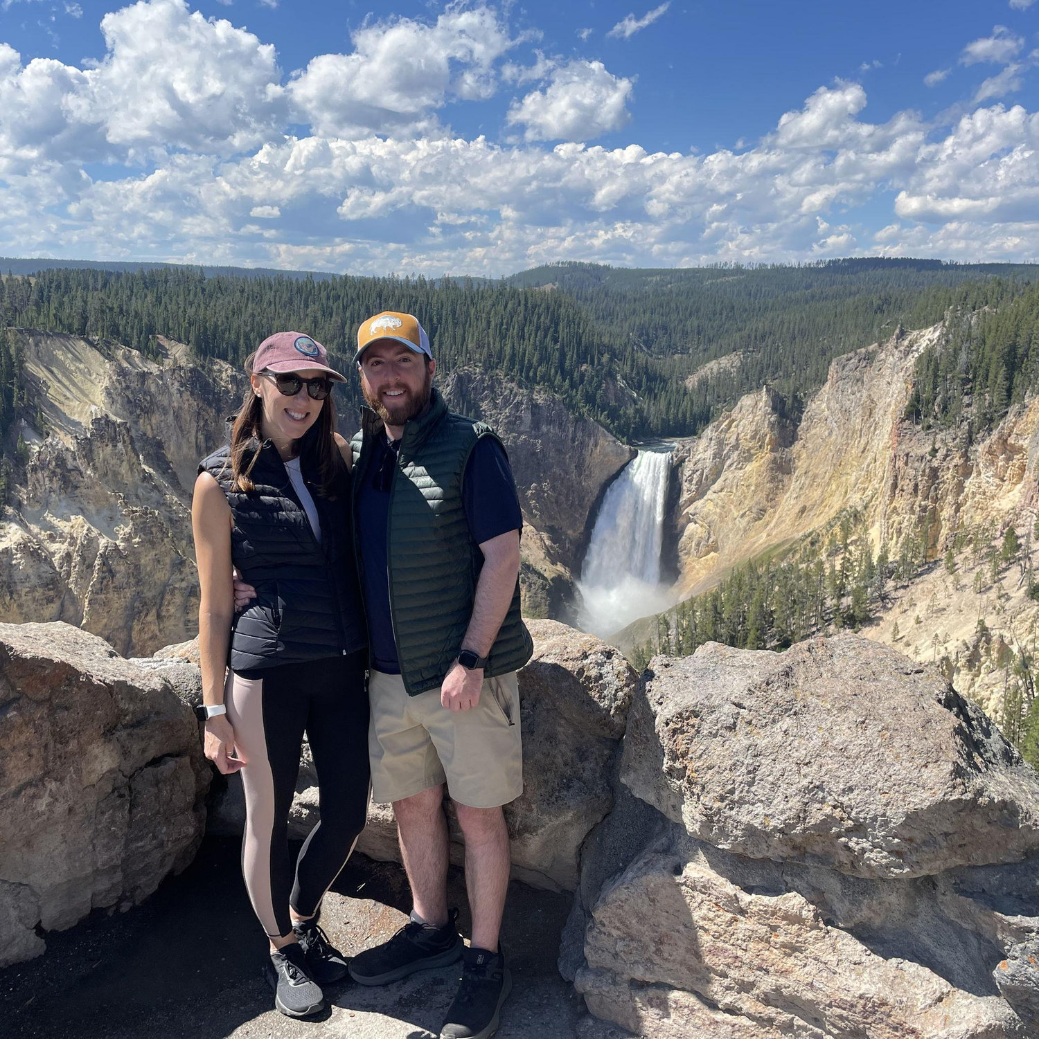 Exploring Yellowstone national park.
