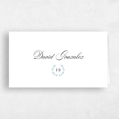 Blue Wedding Place Card - Opalite