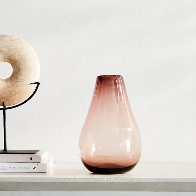 Pure Glass Vase, Raindrop, Currant, Small