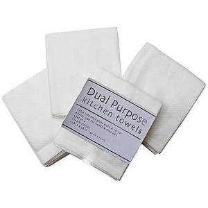 Dual Purpose 4-Pack Kitchen Towels in White