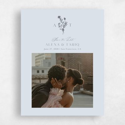 Blue Whisper Wedding Save the Date - Hazel Photo