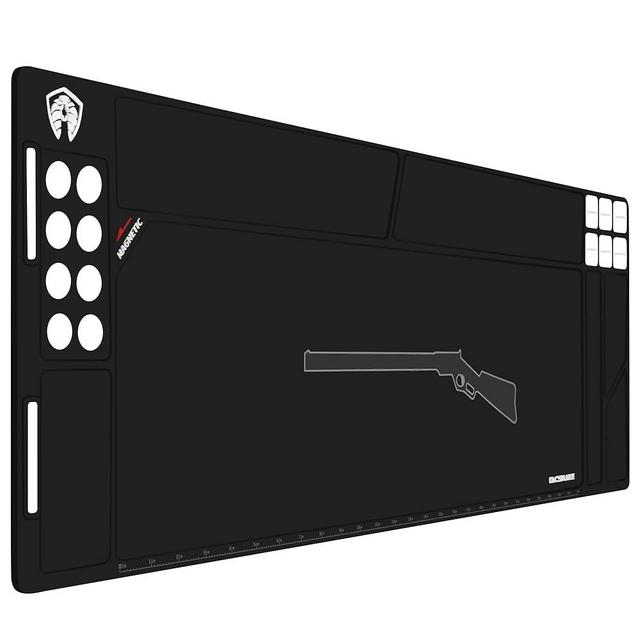 Tacsnake Pistol/Rifle Gun Cleaning Mat, Anti-Slip Rubber Tactical Magnetic Pad, Rubberized Repair Mat for Gun Cleaning Kits