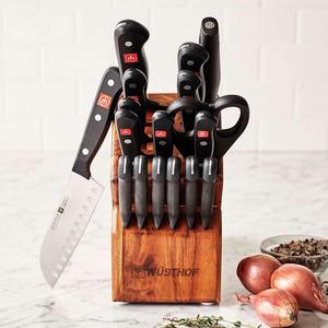 Wüsthof Gourmet 18-Piece Knife Block Set, Acacia
