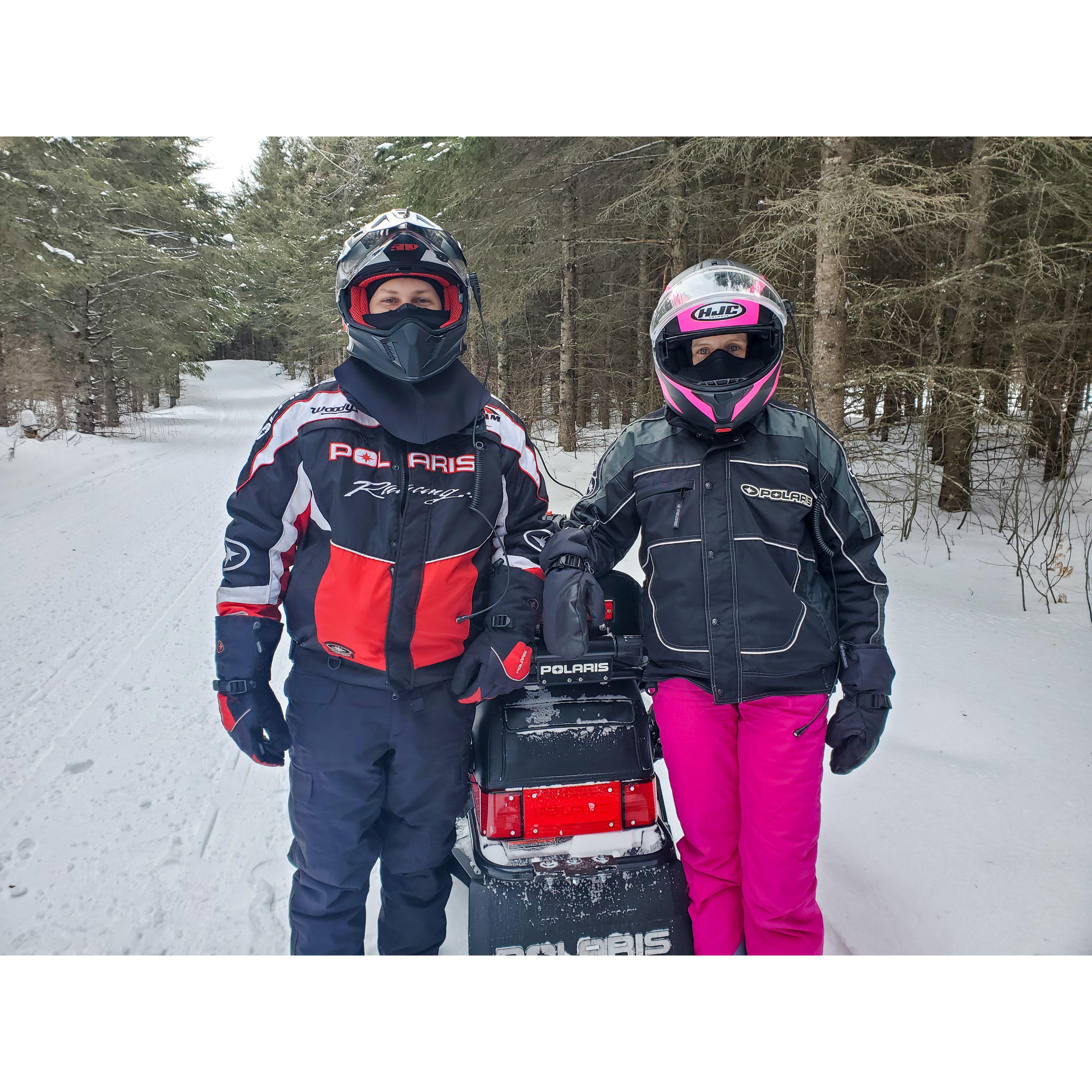 Enjoying the snowmobile trails in northern MN 2022
