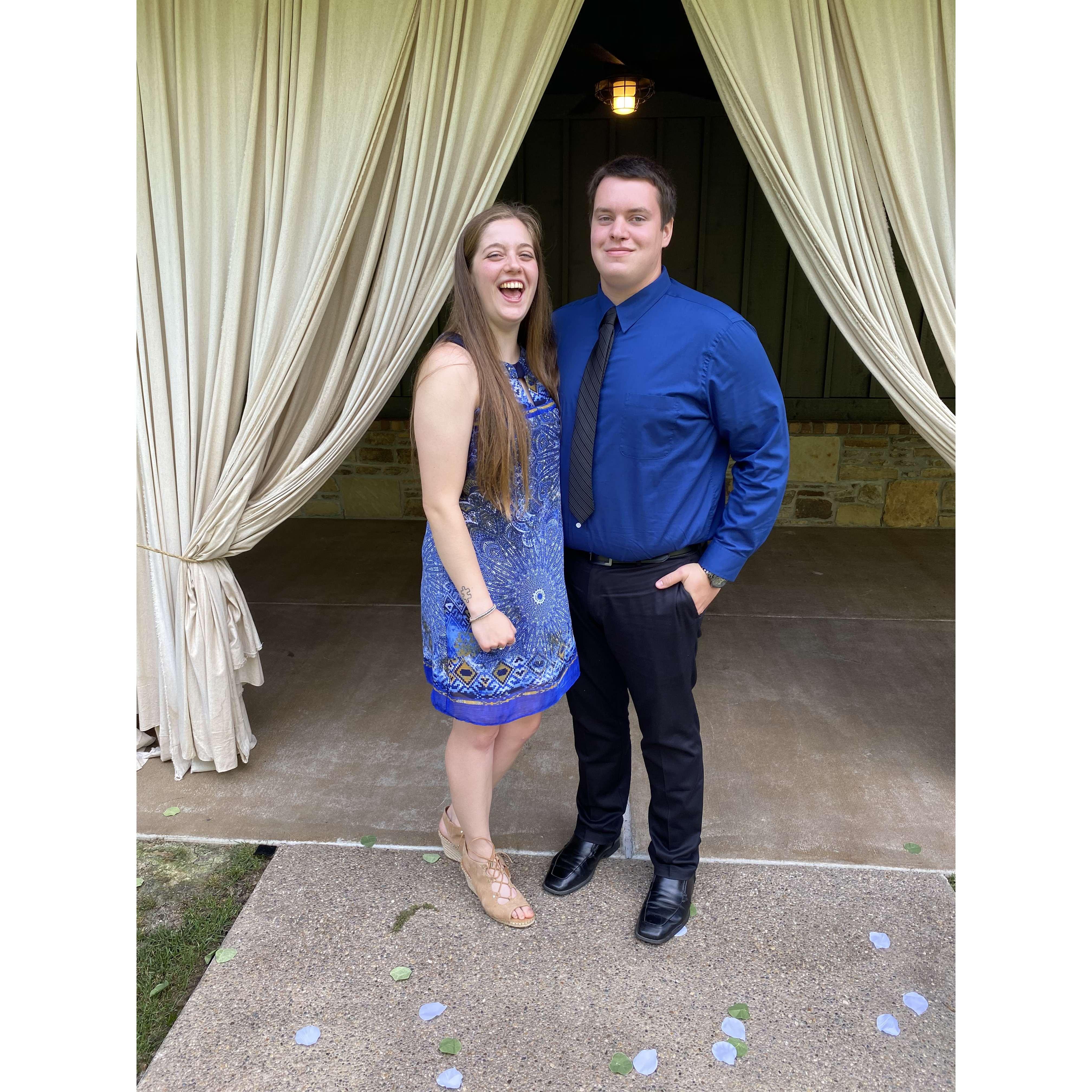 Our first friend's wedding that we attended!