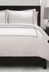 Satin Stitched Percale Duvet Cover Set - King/Cal King - Silver