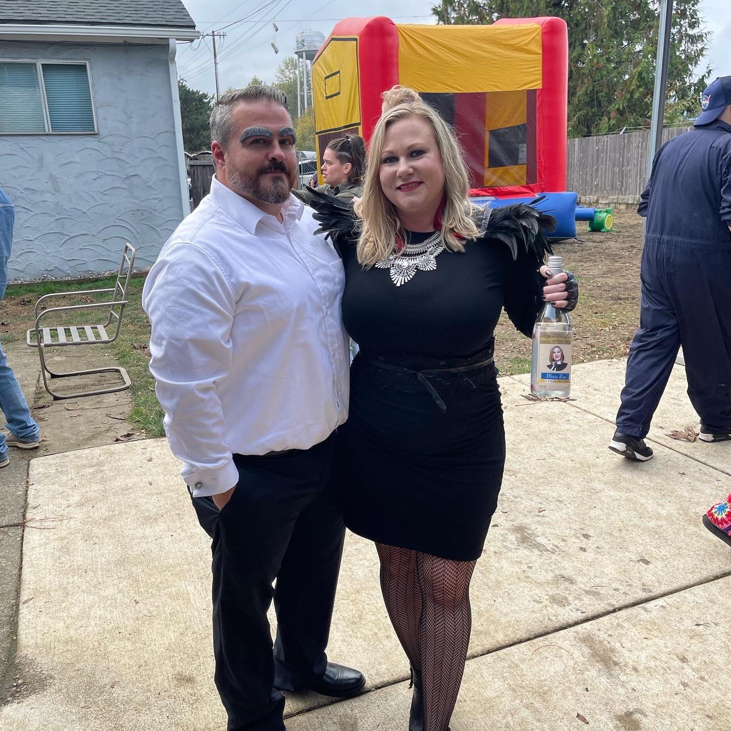 Our first Halloween together I convinced him to dress up as Johnny and Moira Rose from Schitt's Creek!