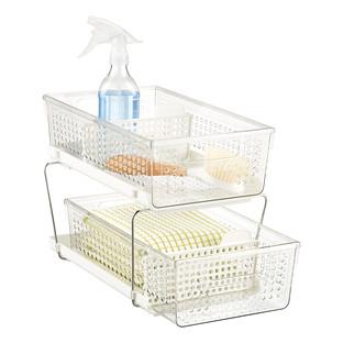 madesmart White 2-Tier Divided Cabinet Organizer