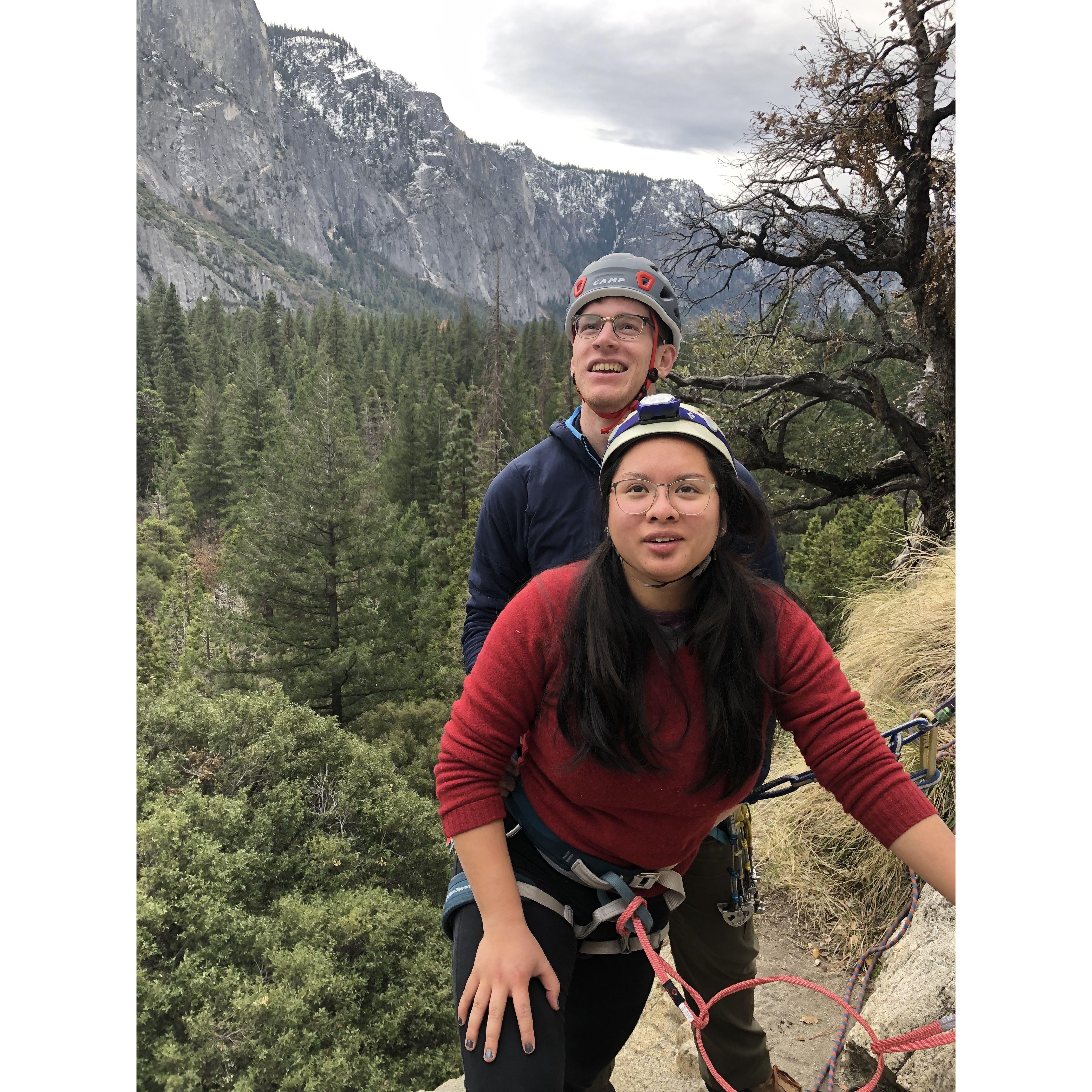 Climbing in Yosemite with our dear friend Manny!