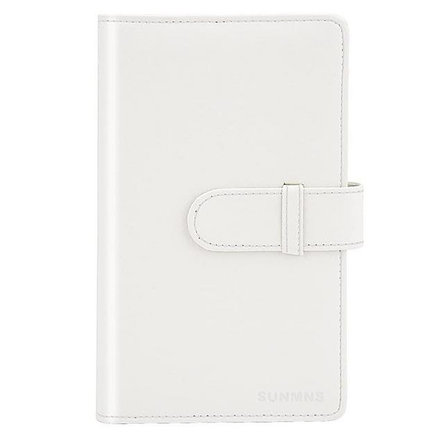 Sunmns Wallet PU Leather Photo Album Compatible with Fujifilm Instax Mini Instant Film (White)
