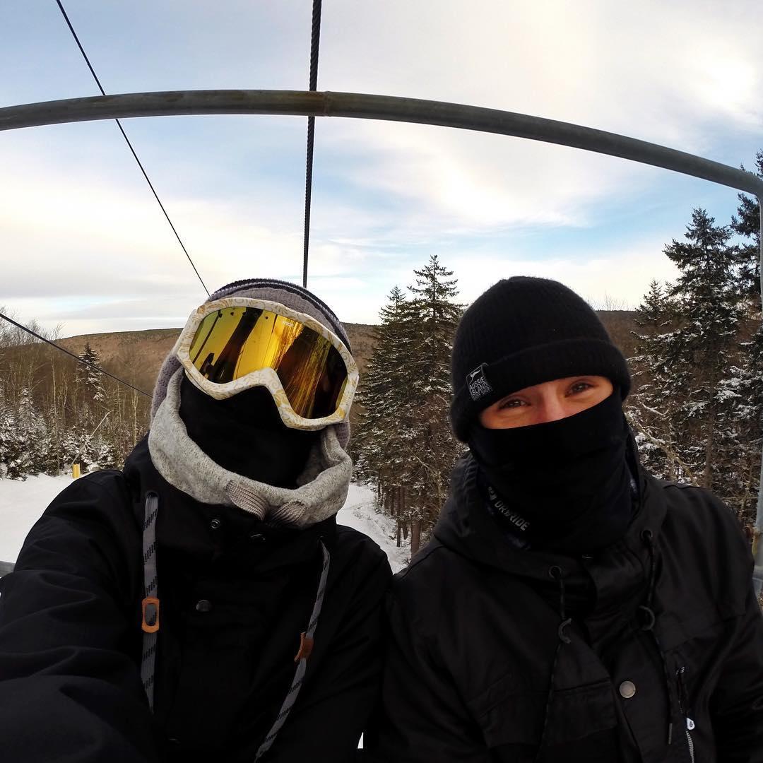 I believe it was like -10 degrees outside during the picture. Snowshoe, West Virginia in 2015.