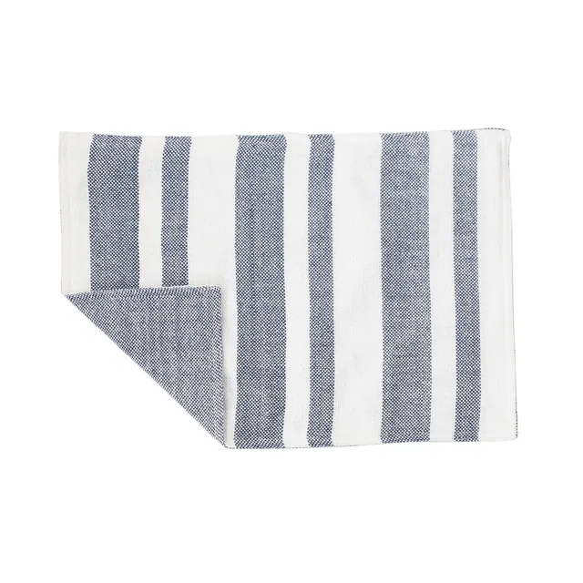 C&F Home Sol Stripe Indigo Handwoven Placemats Set of 6, 14" x 20"