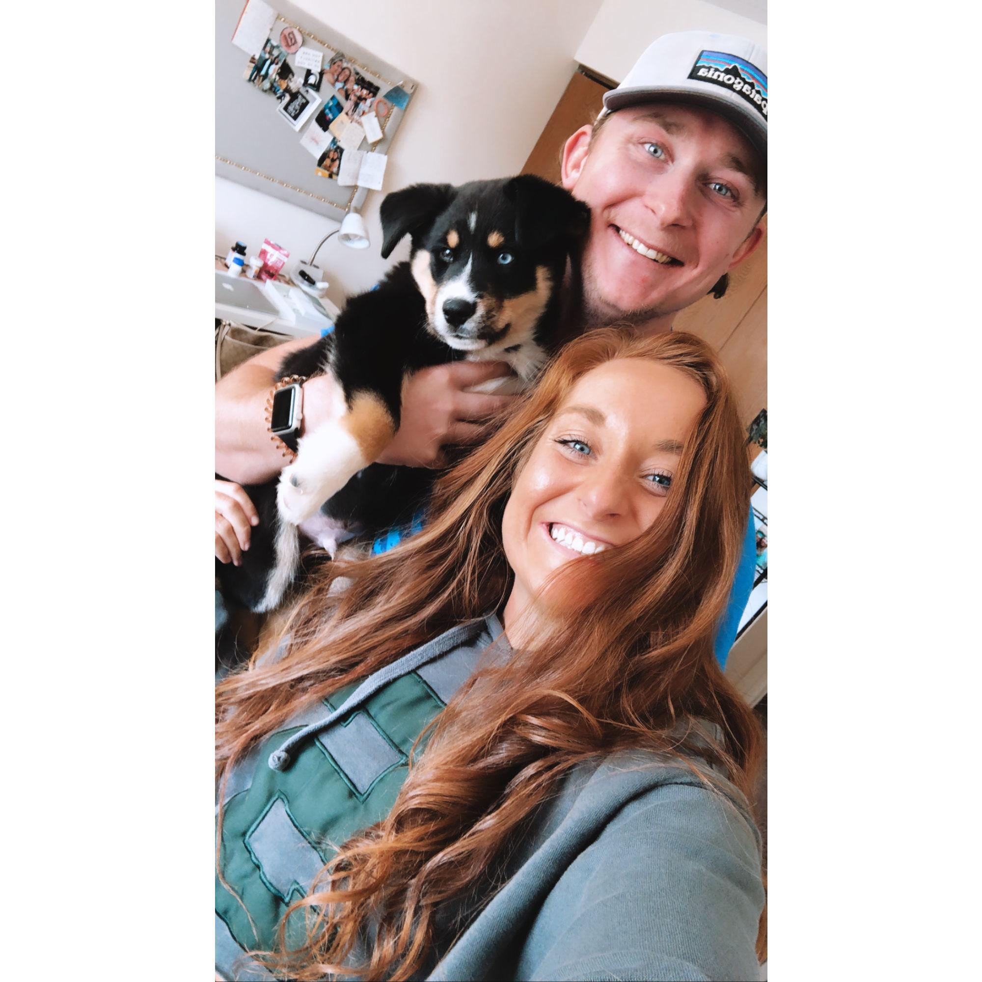 Getting our first pup child one month into dating! 