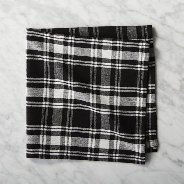 Black and White Plaid Napkin