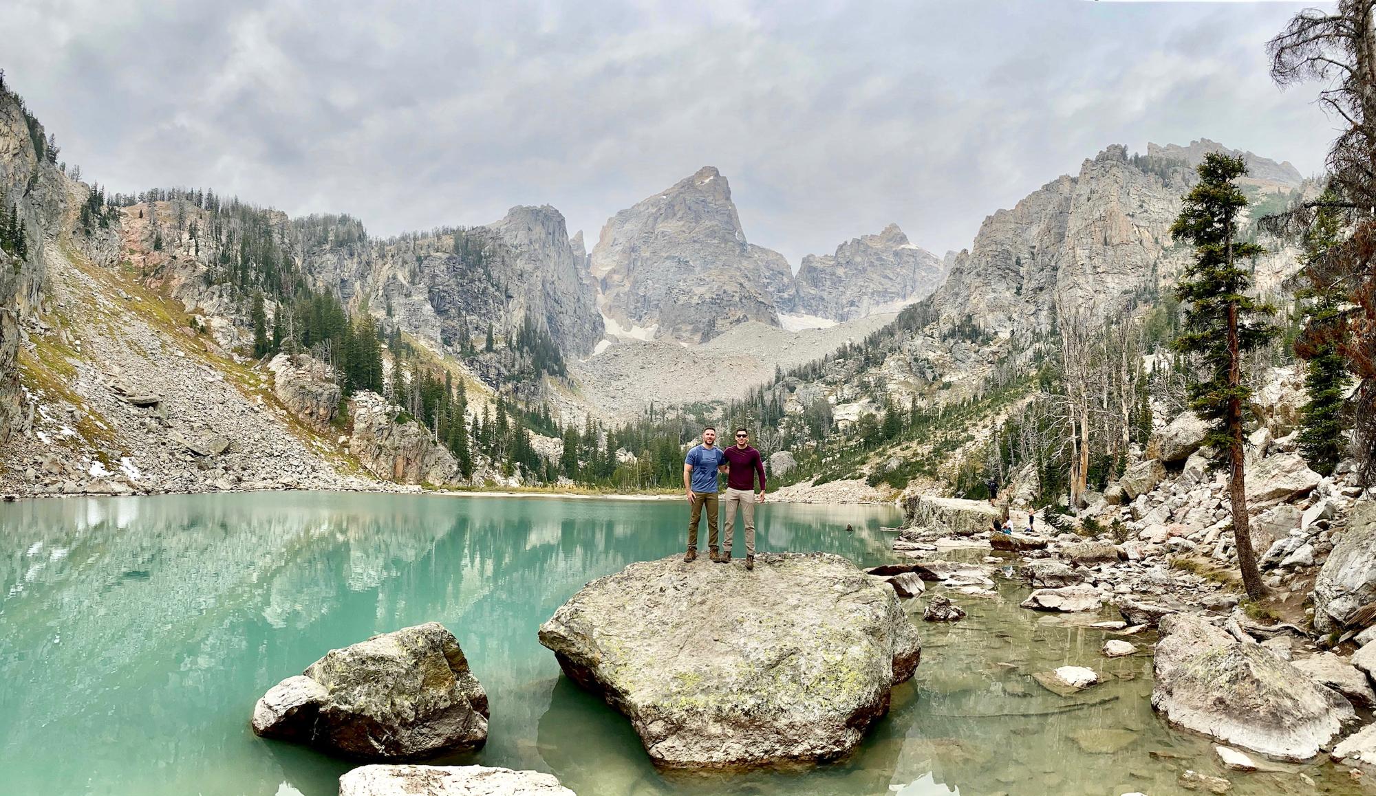 Hiking to a hidden lake in the Grand Teton National Park