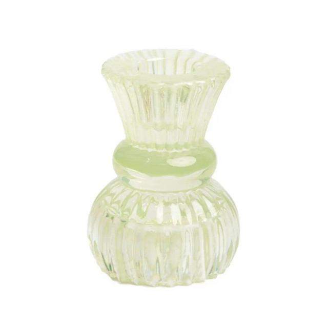 Small Glass Candle Holder in Light Green, from Talking Table