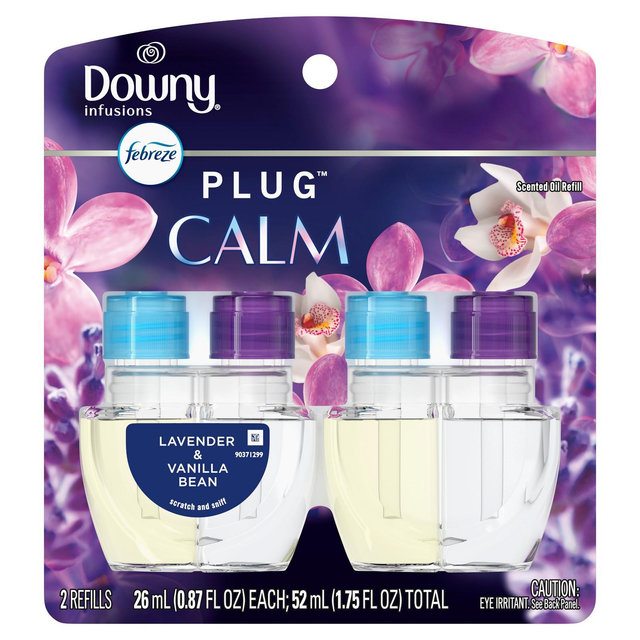 Febreze Downy Infusions Calm Plug Dual Air Freshener Refill Lavender & Vanilla Bean - 1.75 fl oz/2pk