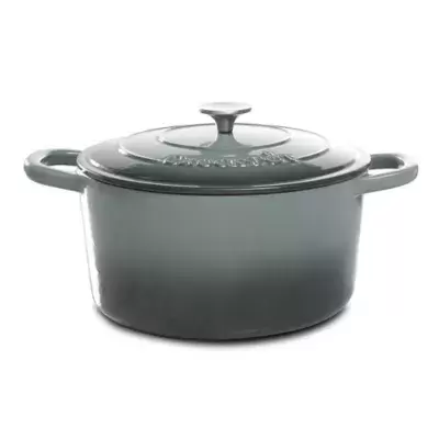 Crock-Pot® Artisan 5 qt. Enameled Cast Iron Round Dutch Oven in Slate Grey