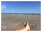 The beach at Fripp (Lynn's little feet)