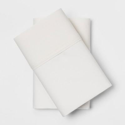 Standard 300 Thread Count Solid Organic Pillowcase Set Cream - Threshold™