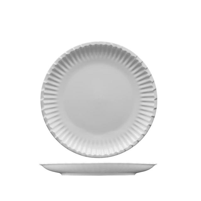 Fortessa Fortaluxe Food Truck Chic Paper Plate Design Salad Plate, 8-Inch, Set of 4