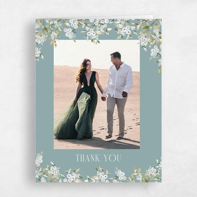 Blue Sage Wedding Thank You - Allegra Photo