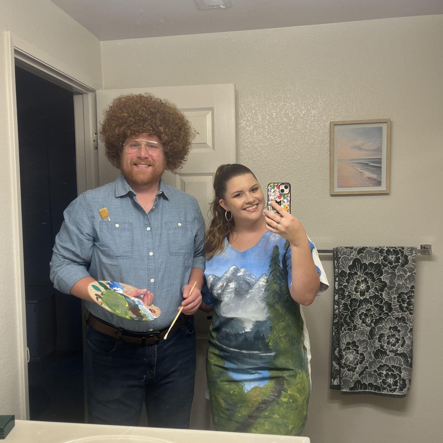 Bob Ross and his painting