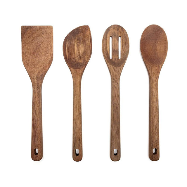 Lipper International Acacia Wood Cooking Tools, Set of 4