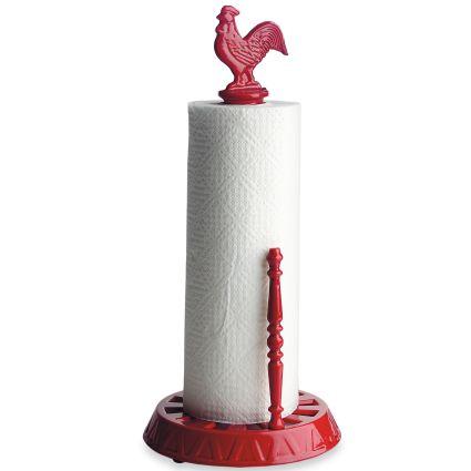 Red Rooster Paper Towel Holder