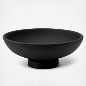 Bloomingville Mango Wood Footed Bowl, Black