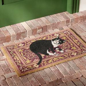 Dottie Cat Coir Printed Doormat