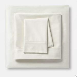 Solid Performance 400 Thread Count Sheet Set - Sour Cream color