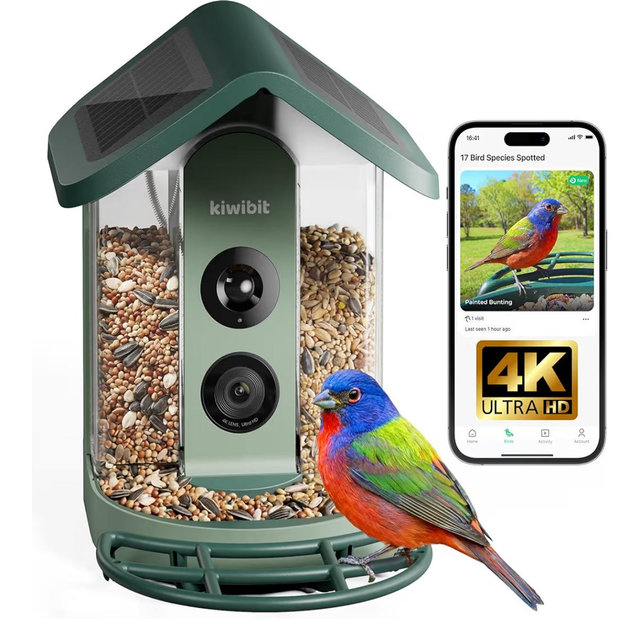 Kiwibit bird feeder with camera