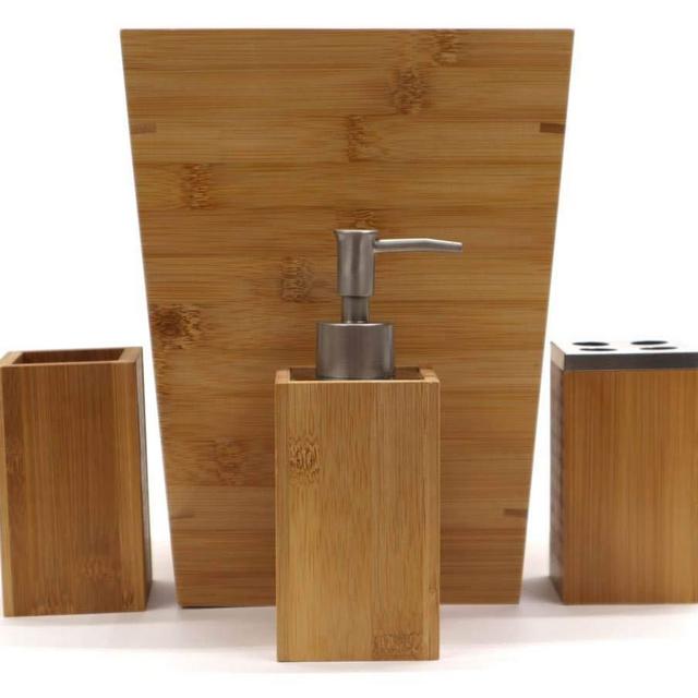 Redmon since 1883 Bamboo 4 PC Bathroom Accessory Set