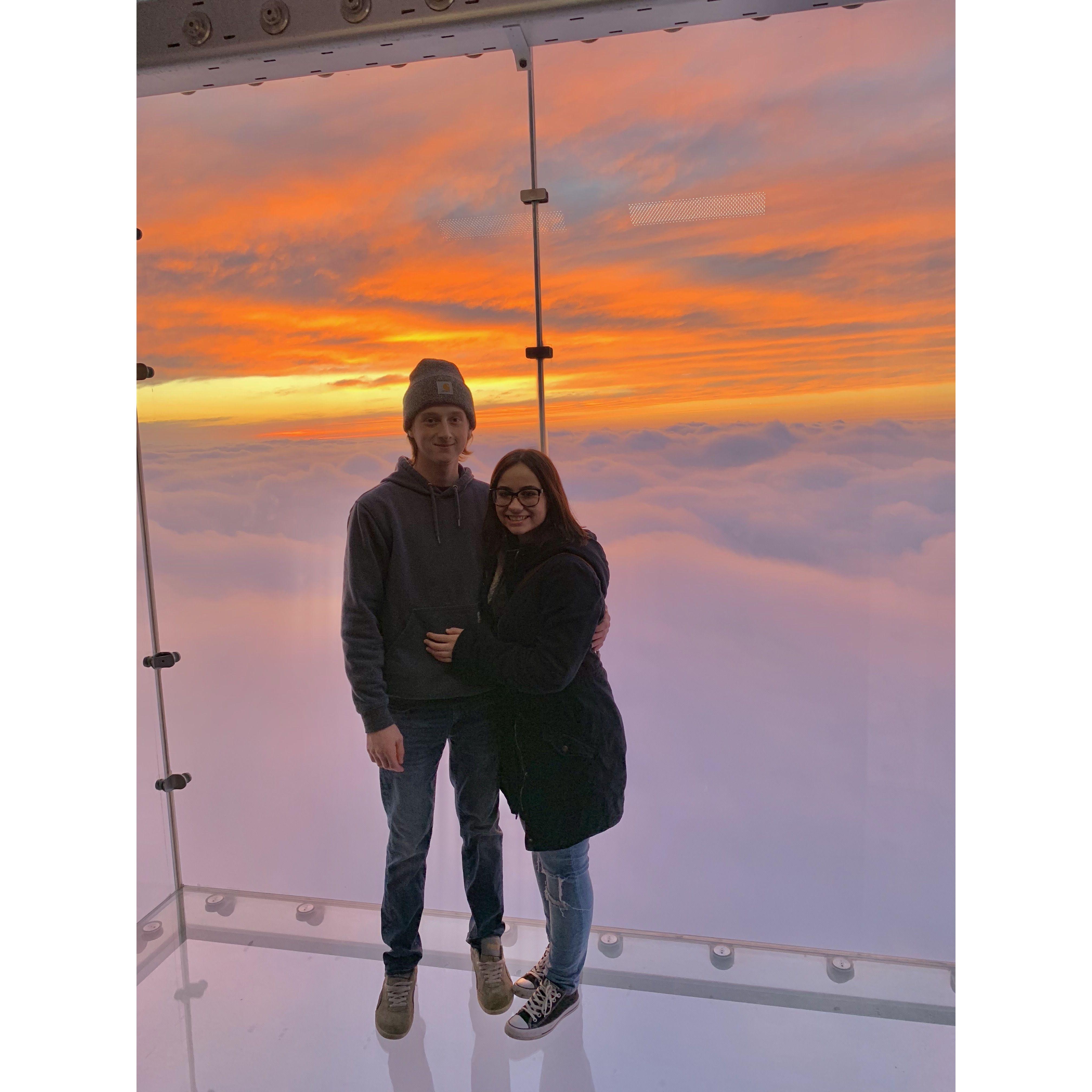 The Skydeck at Willis Tour during our trip to Chicago