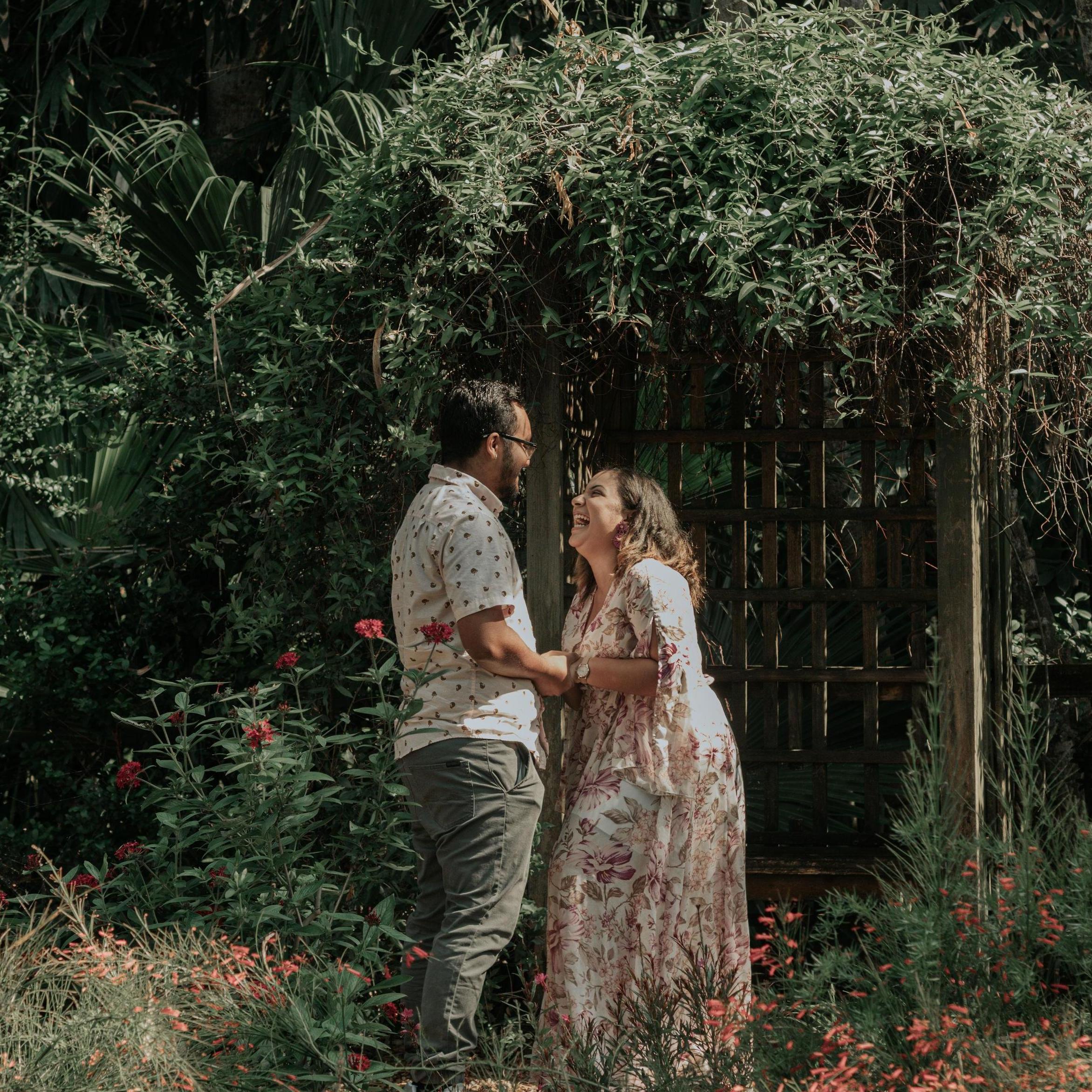 Andrew's surprise proposal at Sunken Gardens