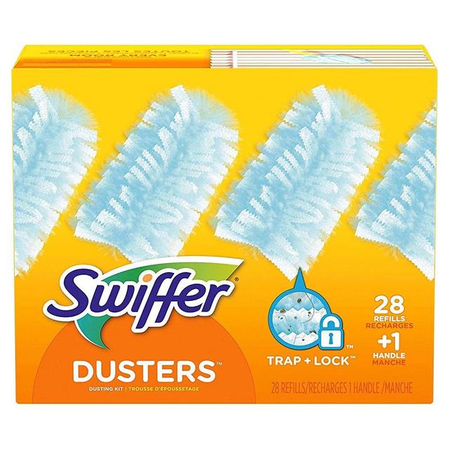 Swiffer Dusters Dusting Kit, Starter Kit Handle & 28 Duster Refills, 1 Count (Pack of 29)