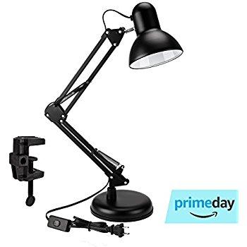 Swing Arm Desk Lamp, 26-Inches, Black