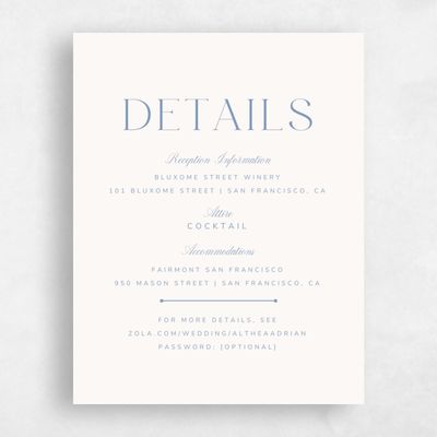 Denim Blue Wedding Enclosure - Conrad