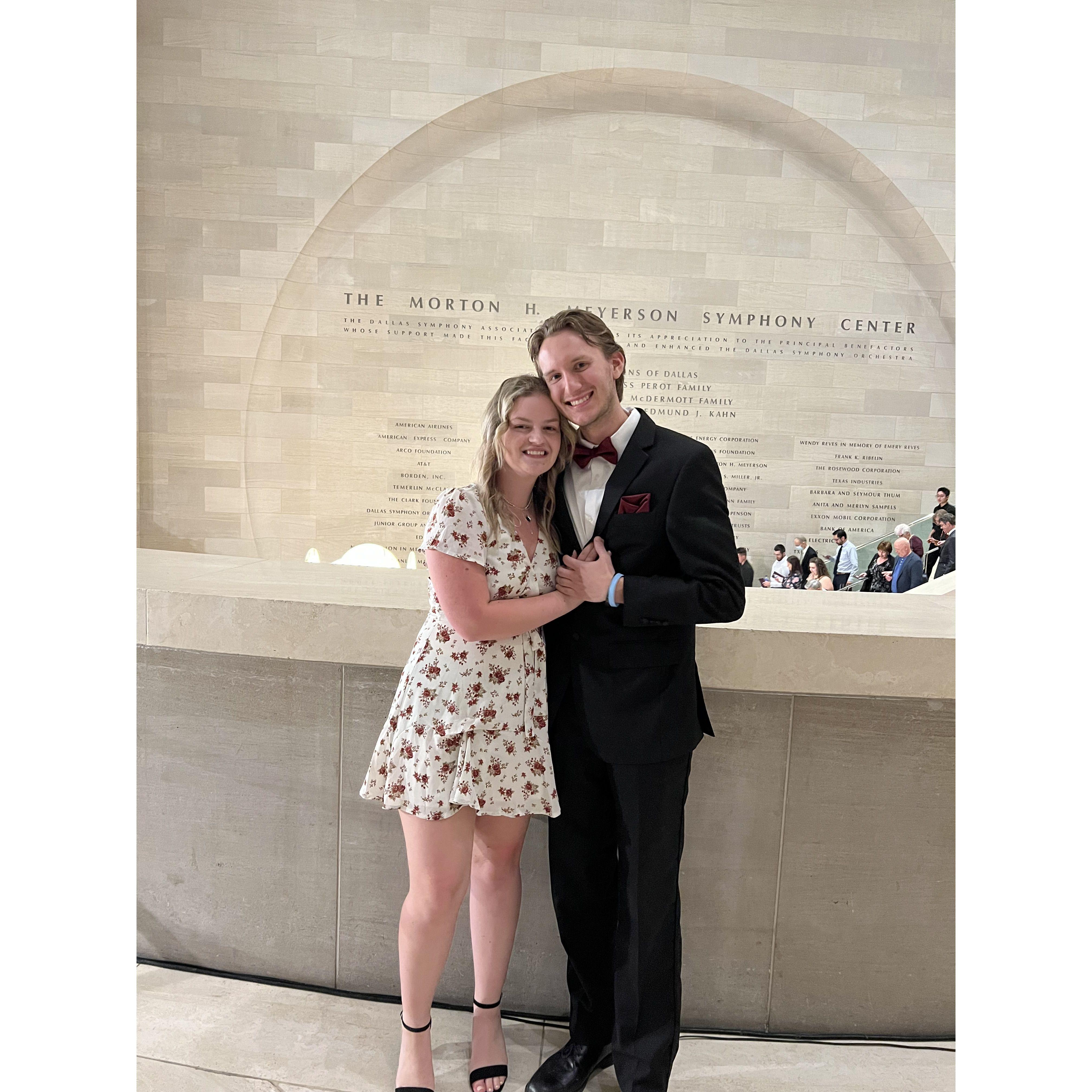 Josh's birthday celebration at the Dallas Symphony Orcestra!