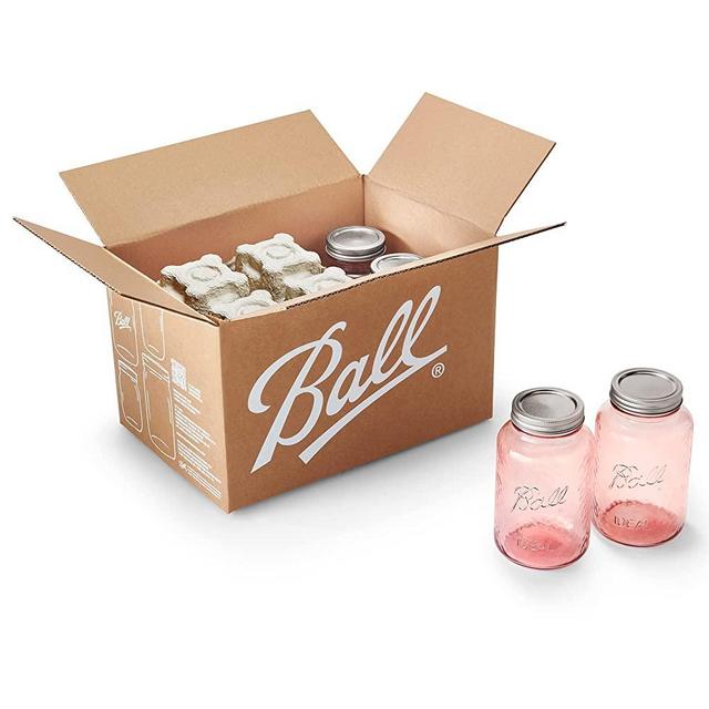 Ball Rose Vintage Regular Mouth Canning Jars, 6 Pack
