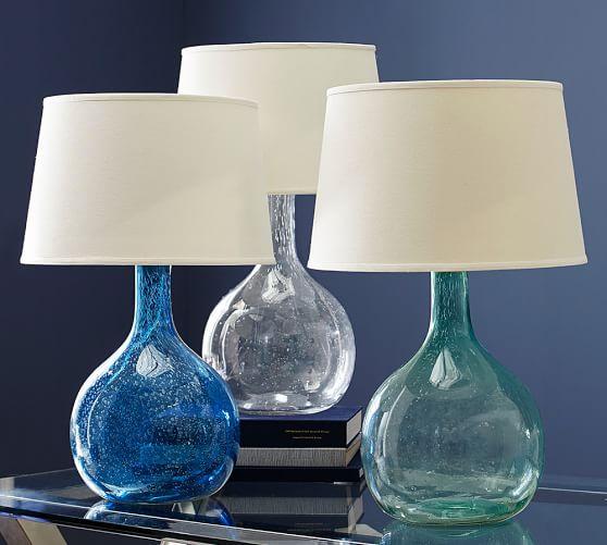 Eva Colored Glass Table Lamp - in Jade color