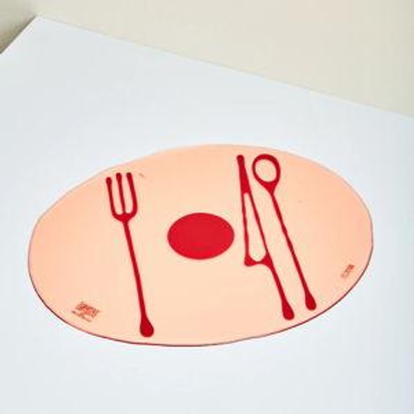 PEACH/RED: Transparent Table-Mates Placemat Tropical Fruit Collection