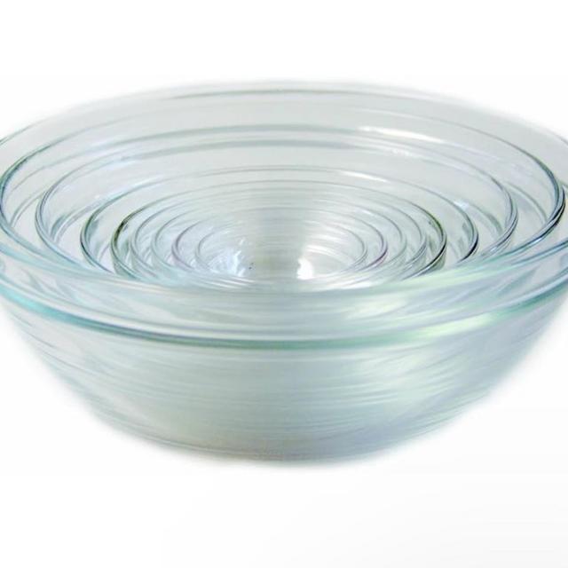 Duralex Made In France Lys Stackable 9-Piece Glass Bowl Set,Clear
