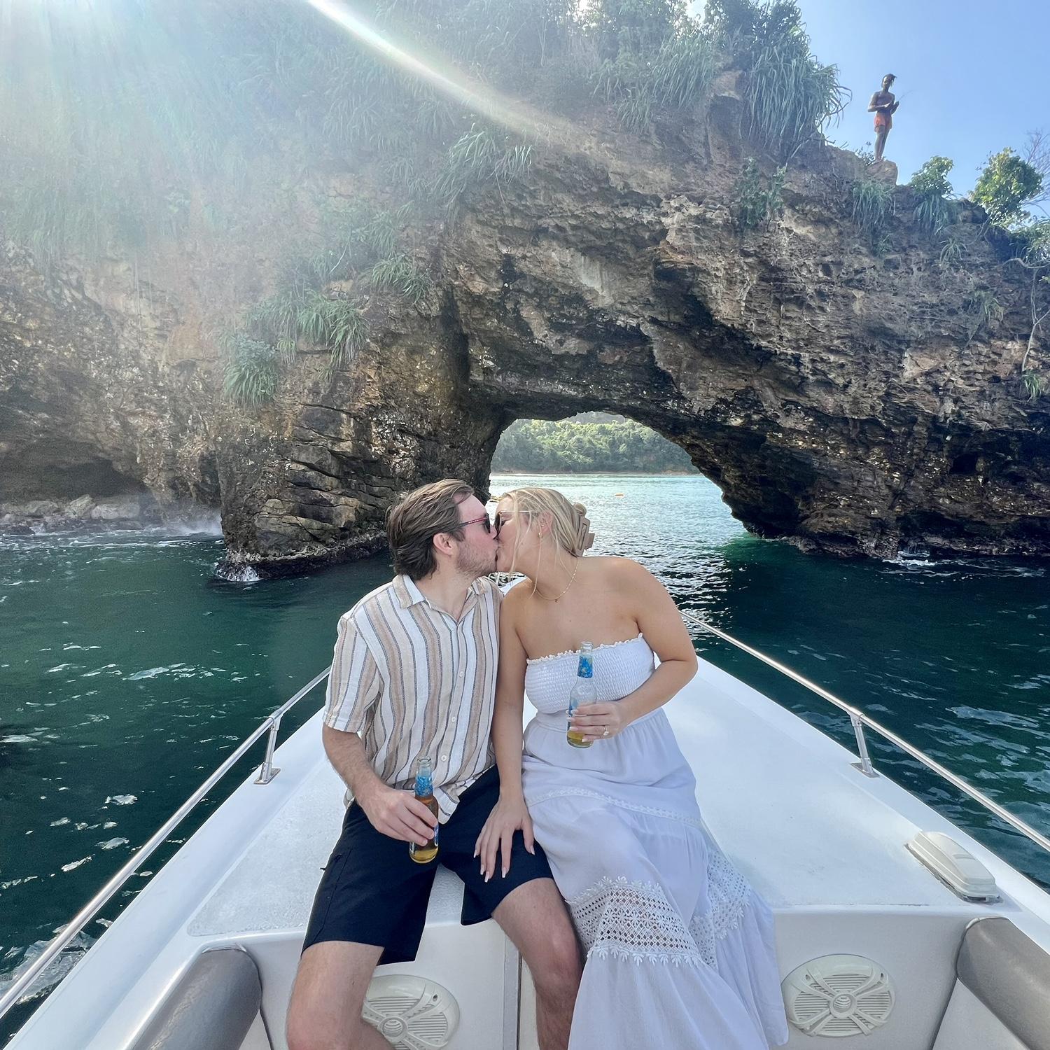 Boat excursion- A natural arch in Marigot Bay