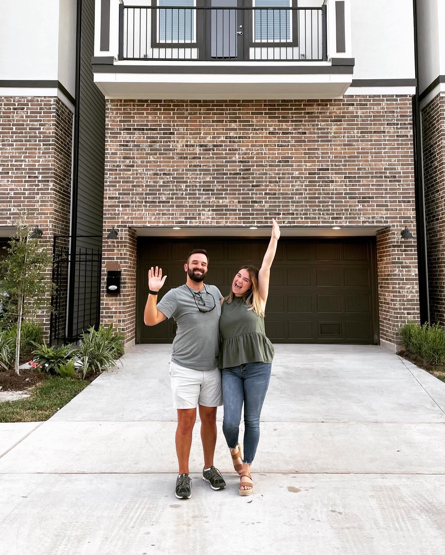 The day we bought our house! Little did I know, I would be getting engaged that night!