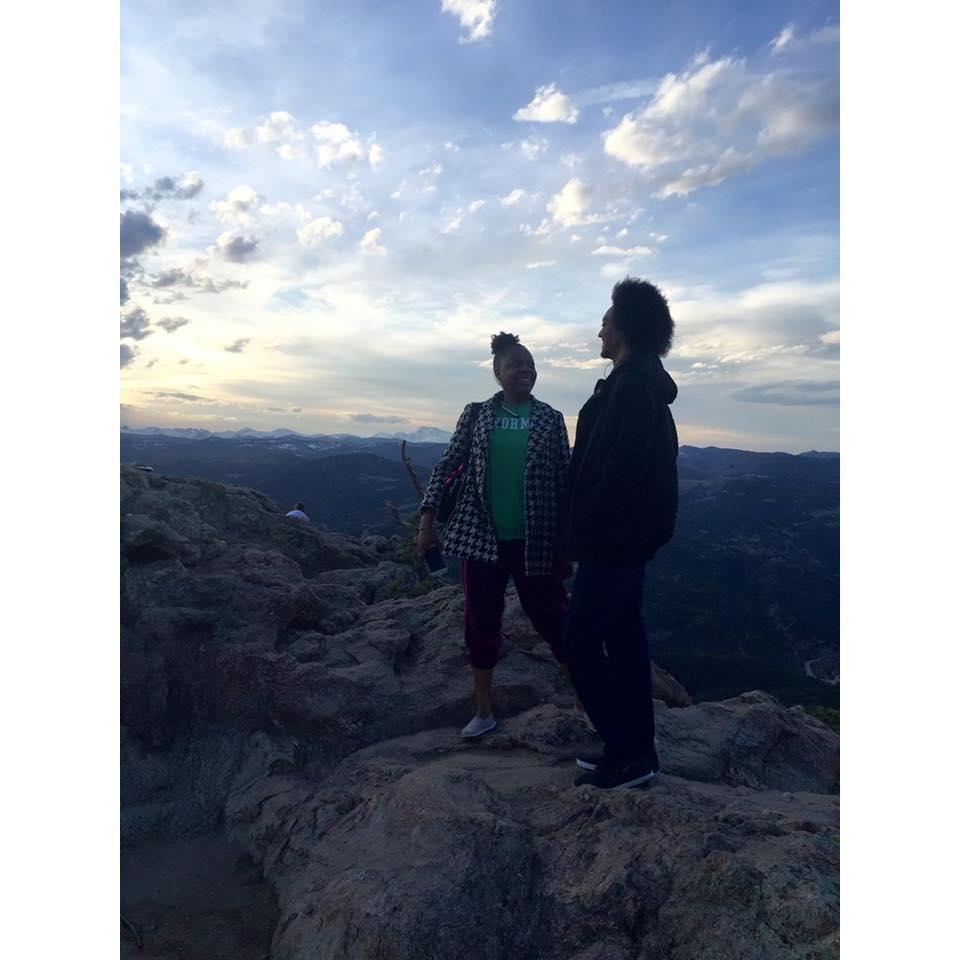 As we stand on top of the world, we only have eyes for each other