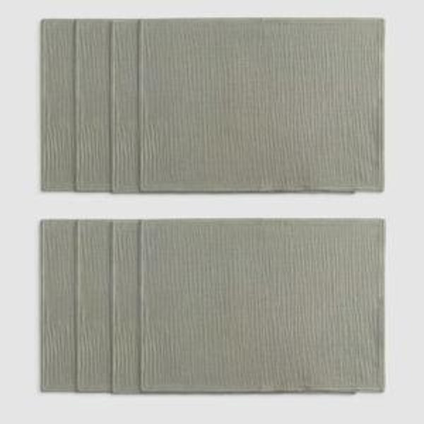 Organic Airy Gauze Placemats (Set of 8) - Dried Sage