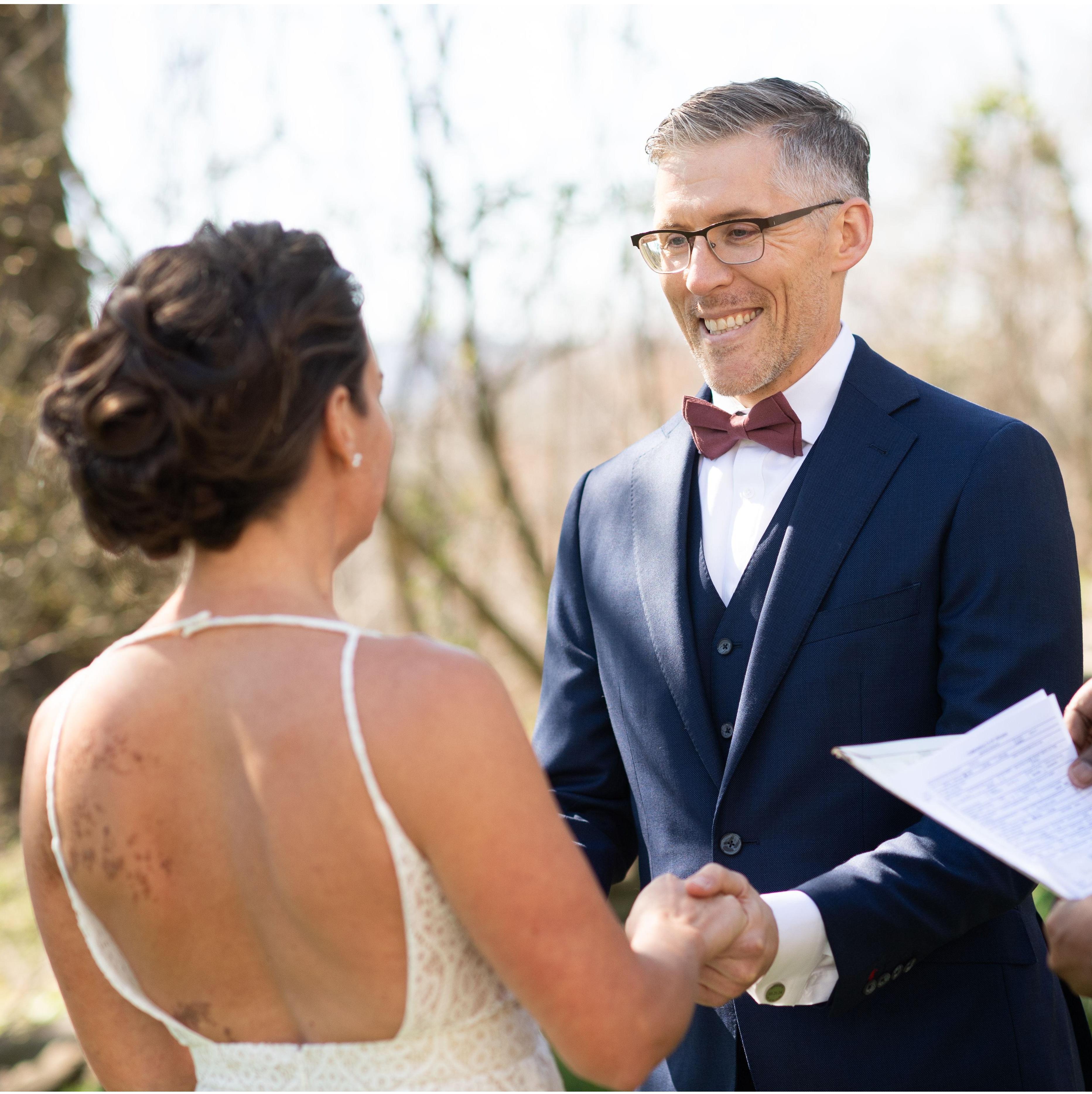 We laughed and almost cried through the short, intimate ceremony